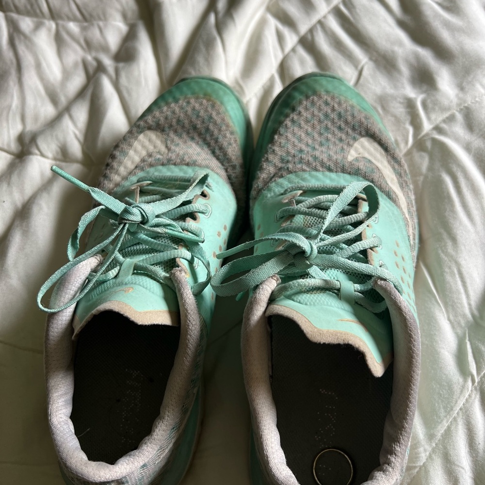 Nike Mint Green and Gray Sneakers